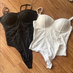 Black and White Women's Bustier body suit
